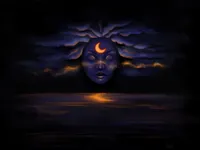 Luna. Digital painting